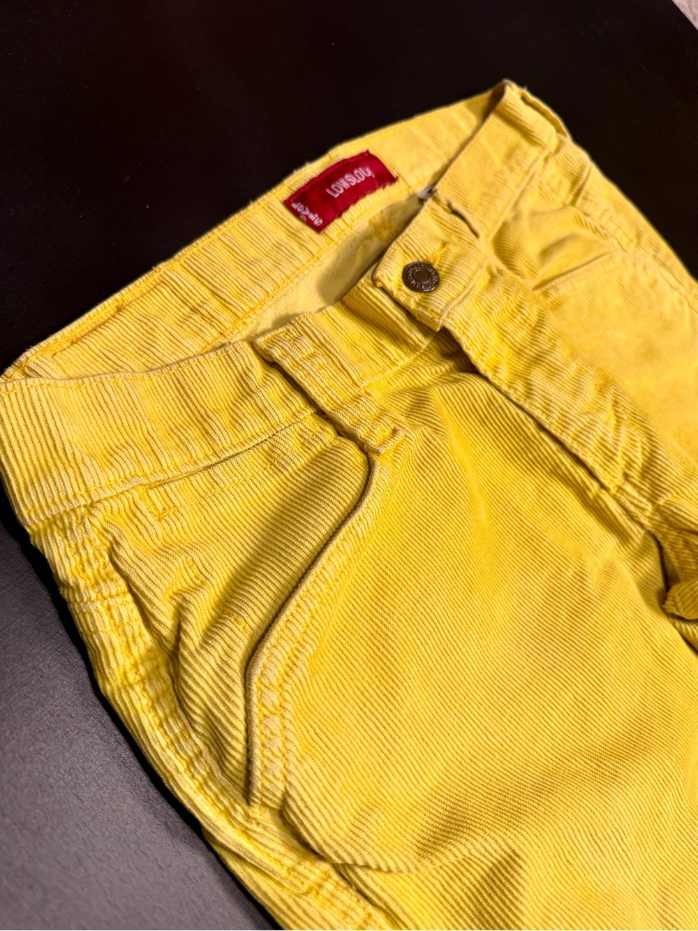 Levi's Yellow Corduroy Low Slouch Pants